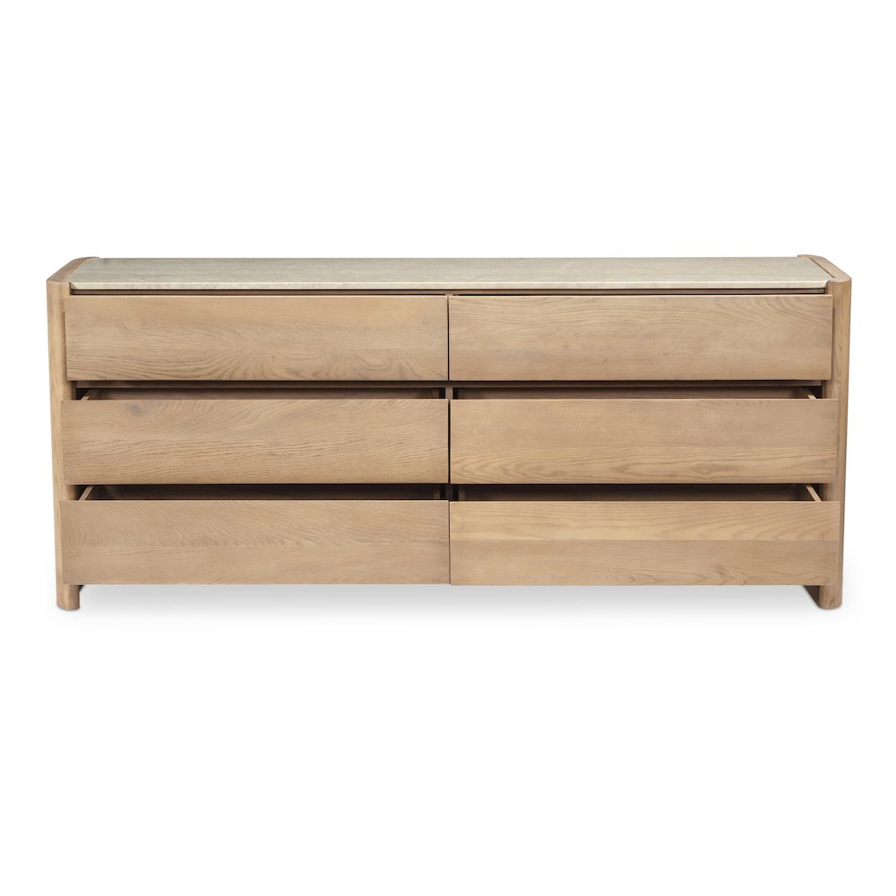 Lane 6 Drawer Dresser Natural