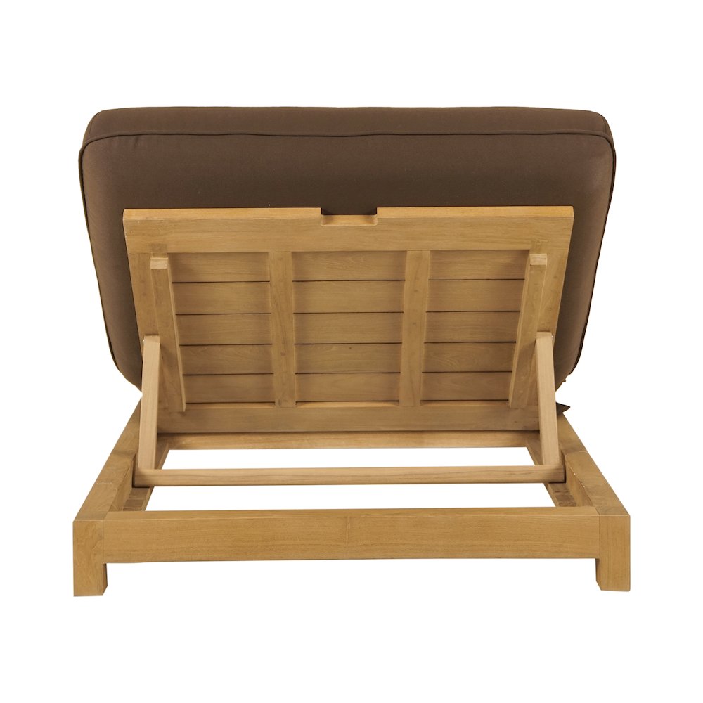 Enzo Outdoor Adjustable Lounge Chair Brown