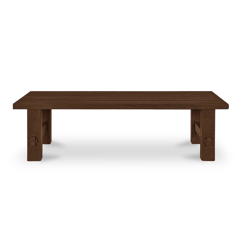 Esmond Outdoor Dining Bench Brown