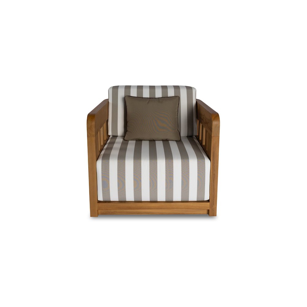 Adelaide Outdoor Accent Chair Brown Stripe