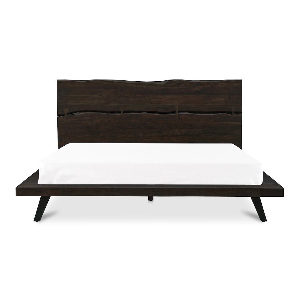 Madagascar Queen Platform Bed Dark Brown