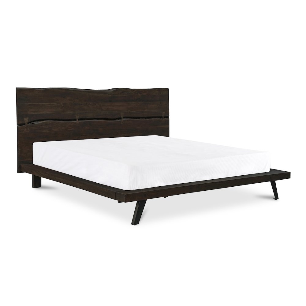 Madagascar Queen Platform Bed Dark Brown