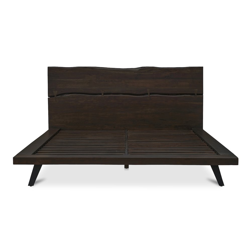 Madagascar Queen Platform Bed Dark Brown