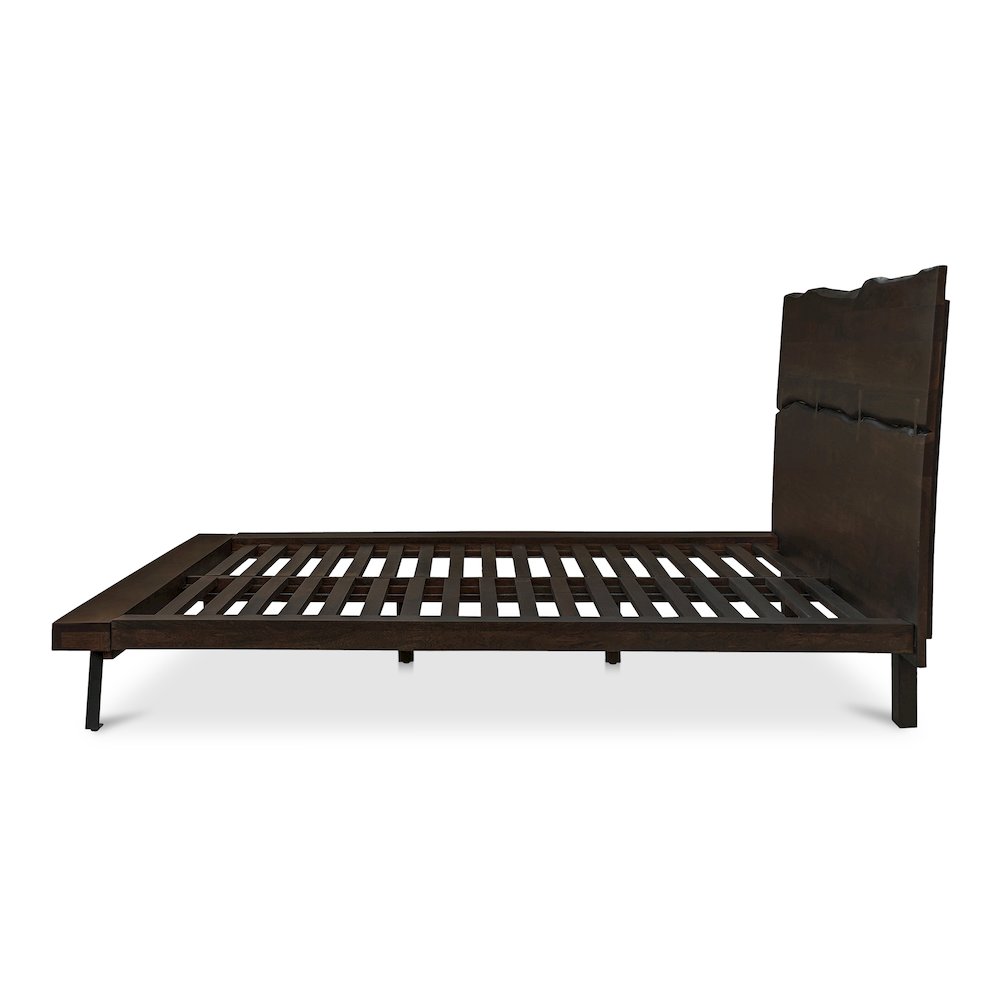 Madagascar Queen Platform Bed Dark Brown