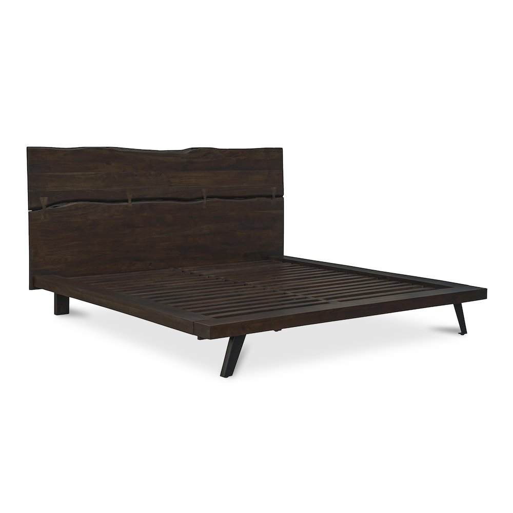Madagascar King Platform Bed Dark Brown