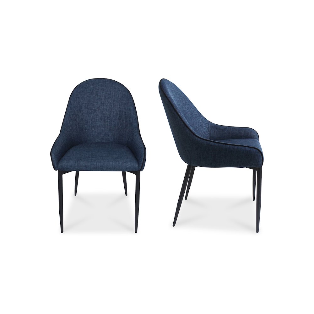 Lapis Dining Chair Dark Blue – Set Of Two