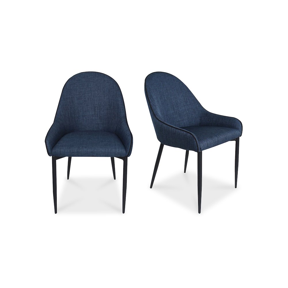 Lapis Dining Chair Dark Blue – Set Of Two