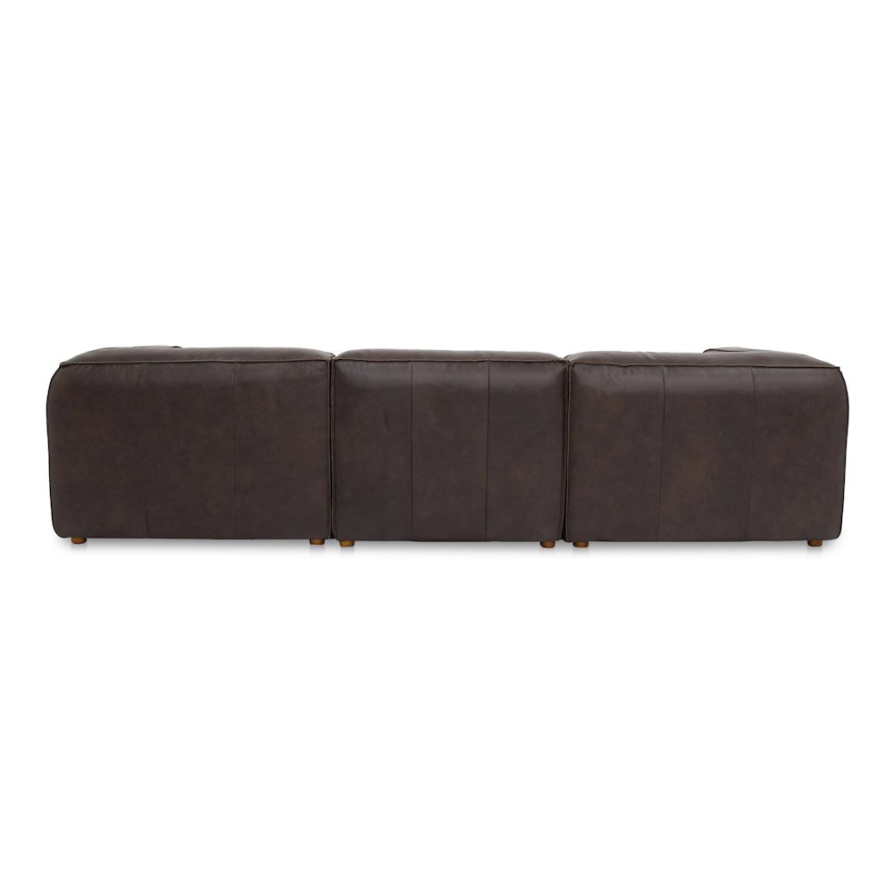 Form Signature Modular Sectional Espresso Brown Leather
