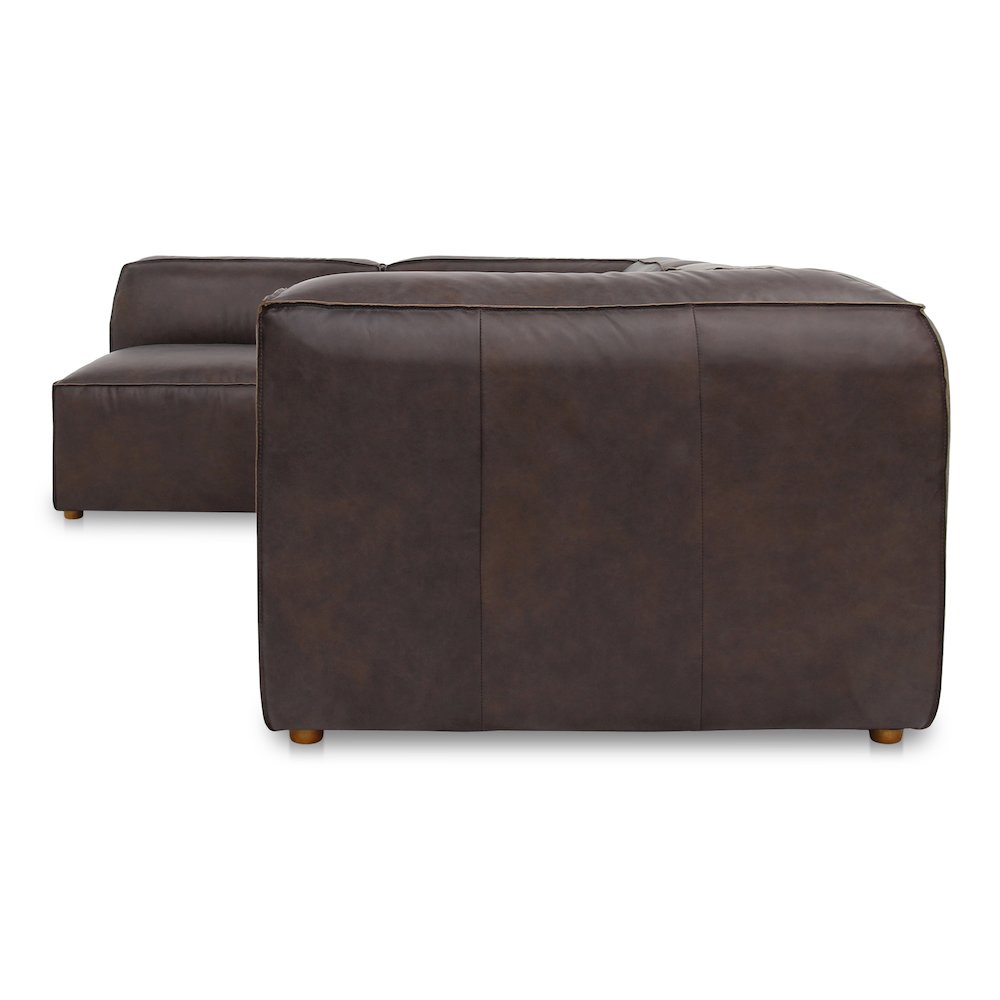Form Signature Modular Sectional Espresso Brown Leather
