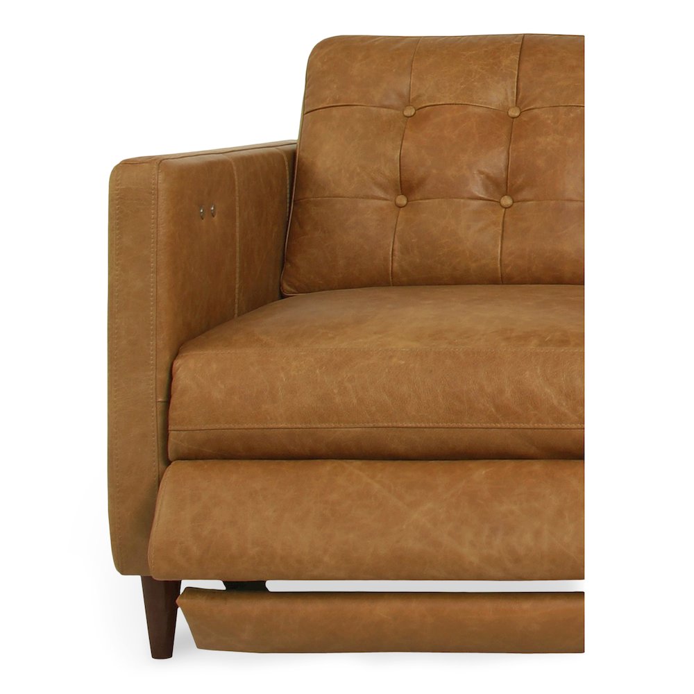 Bridgers Power Recliner Chair Tan Leather