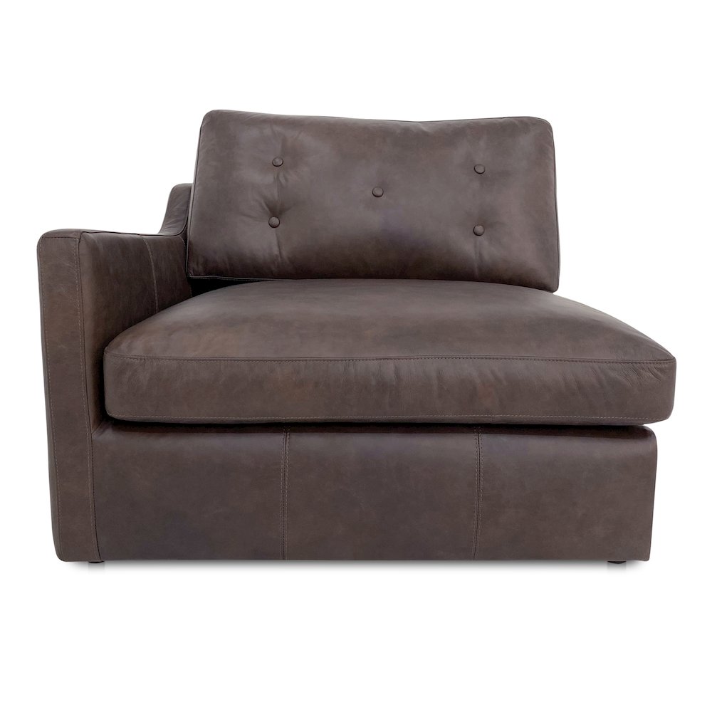 Thurlow Left Arm Facing Chair Espresso Brown Leather