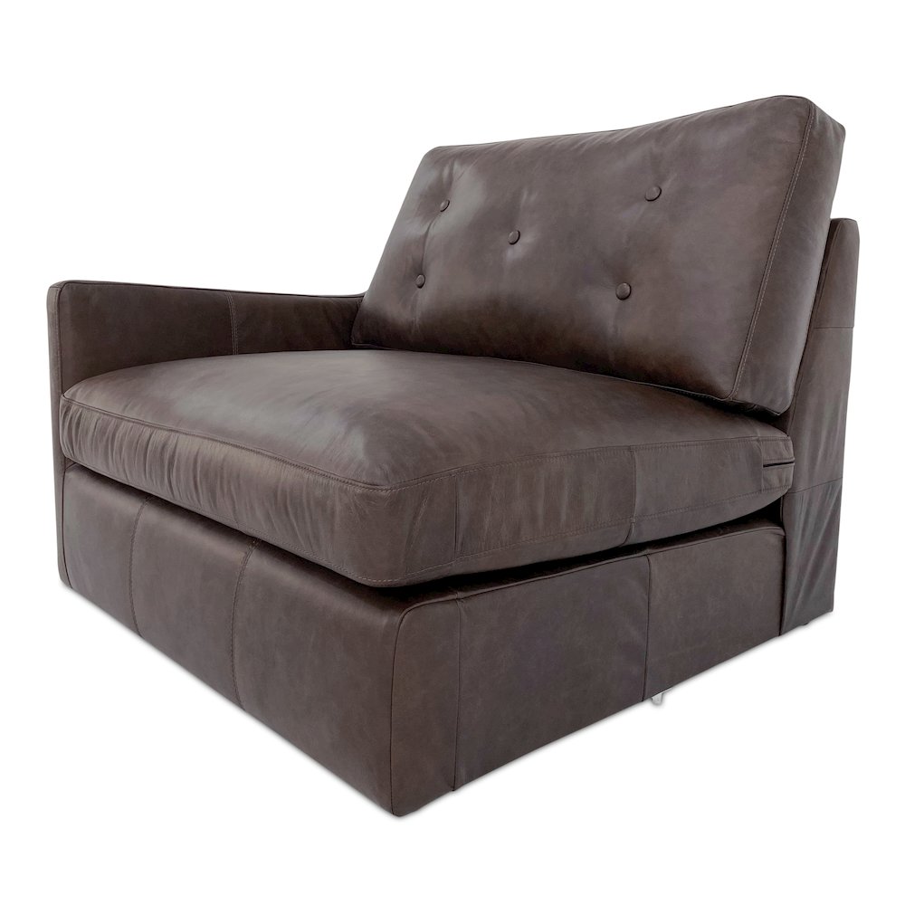 Thurlow Left Arm Facing Chair Espresso Brown Leather
