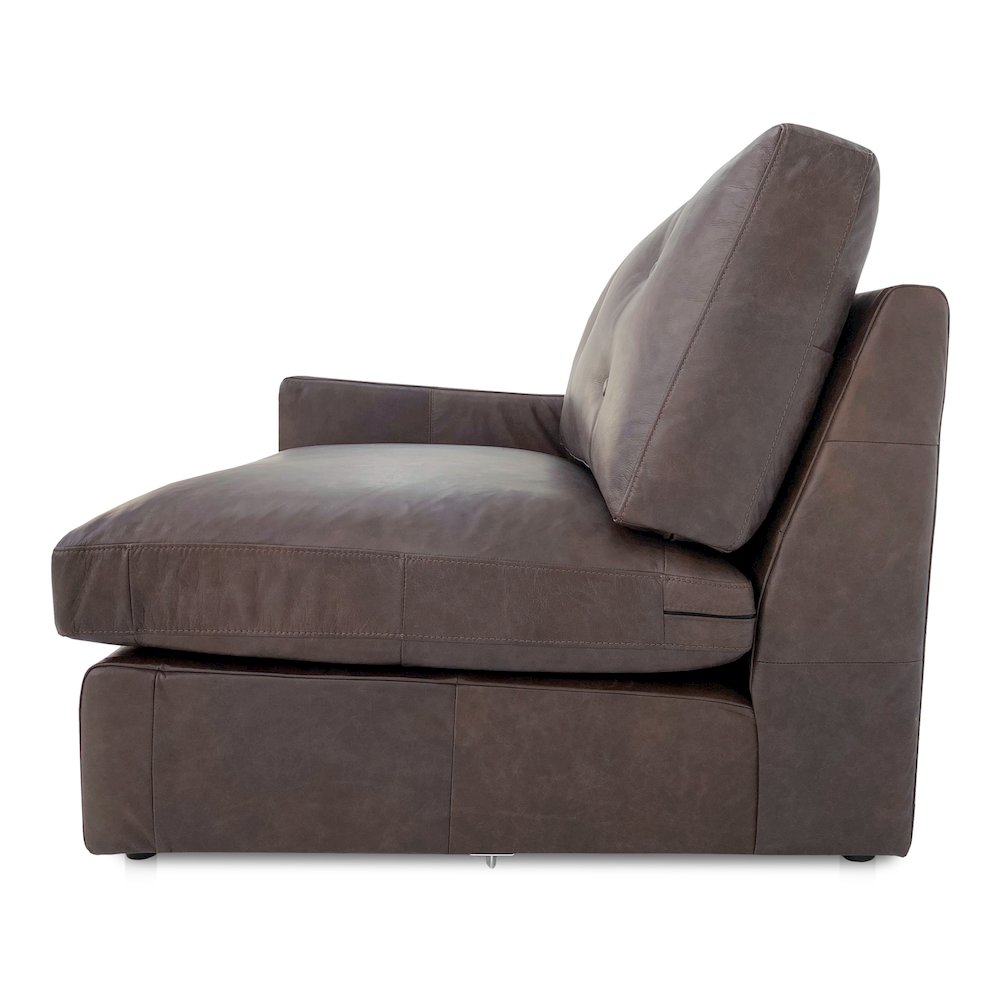 Thurlow Left Arm Facing Chair Espresso Brown Leather