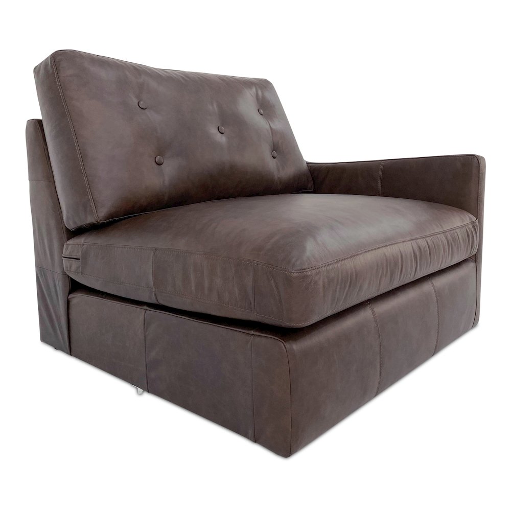 Thurlow Right Arm Facing Chair Espresso Brown Leather