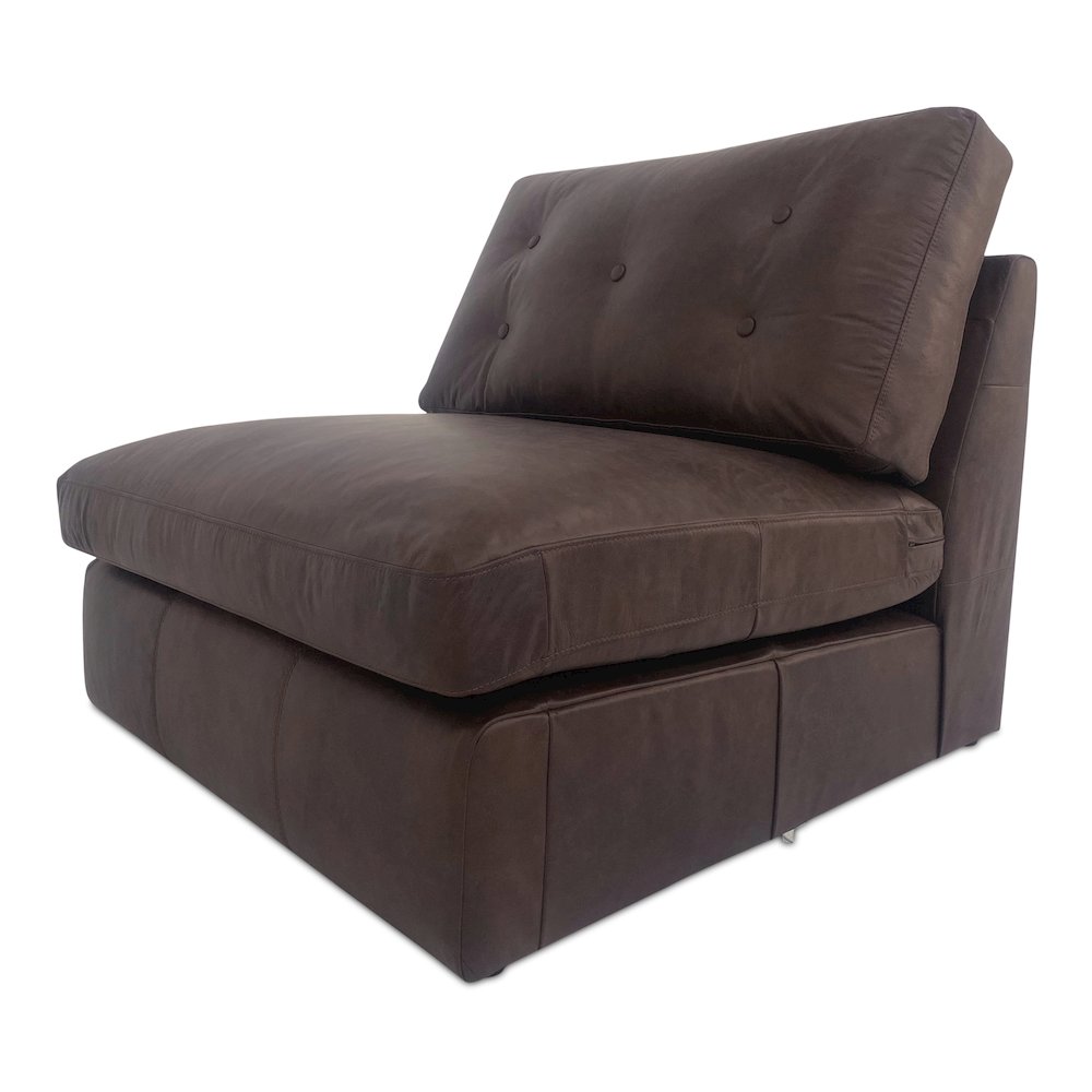 Thurlow Slipper Chair Espresso Brown Leather