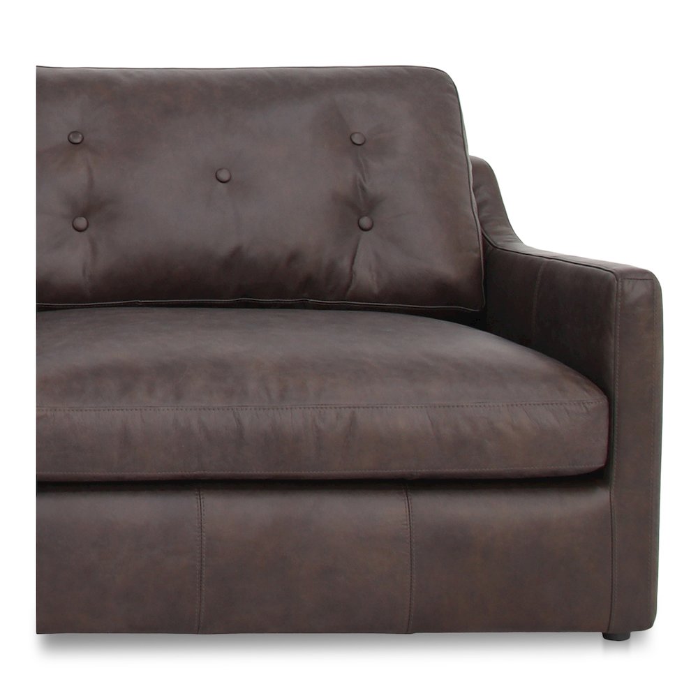 Thurlow 3 Piece Left Modular Sectional Espresso Brown Leather