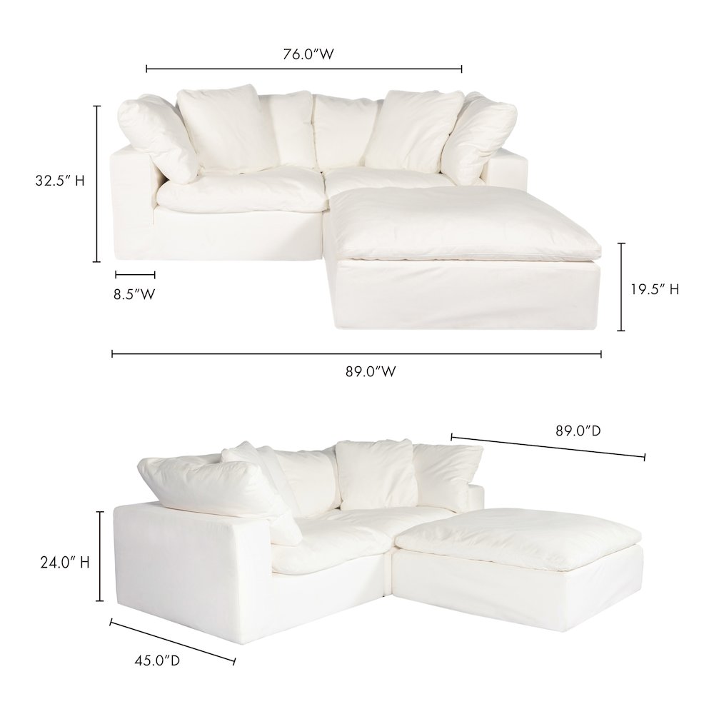 Clay Nook Modular Sectional Cream White
