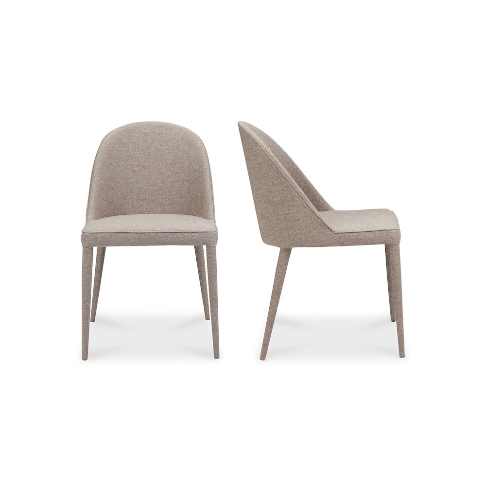 Burton Fabric Dining Chair Light Grey – Set Of Two