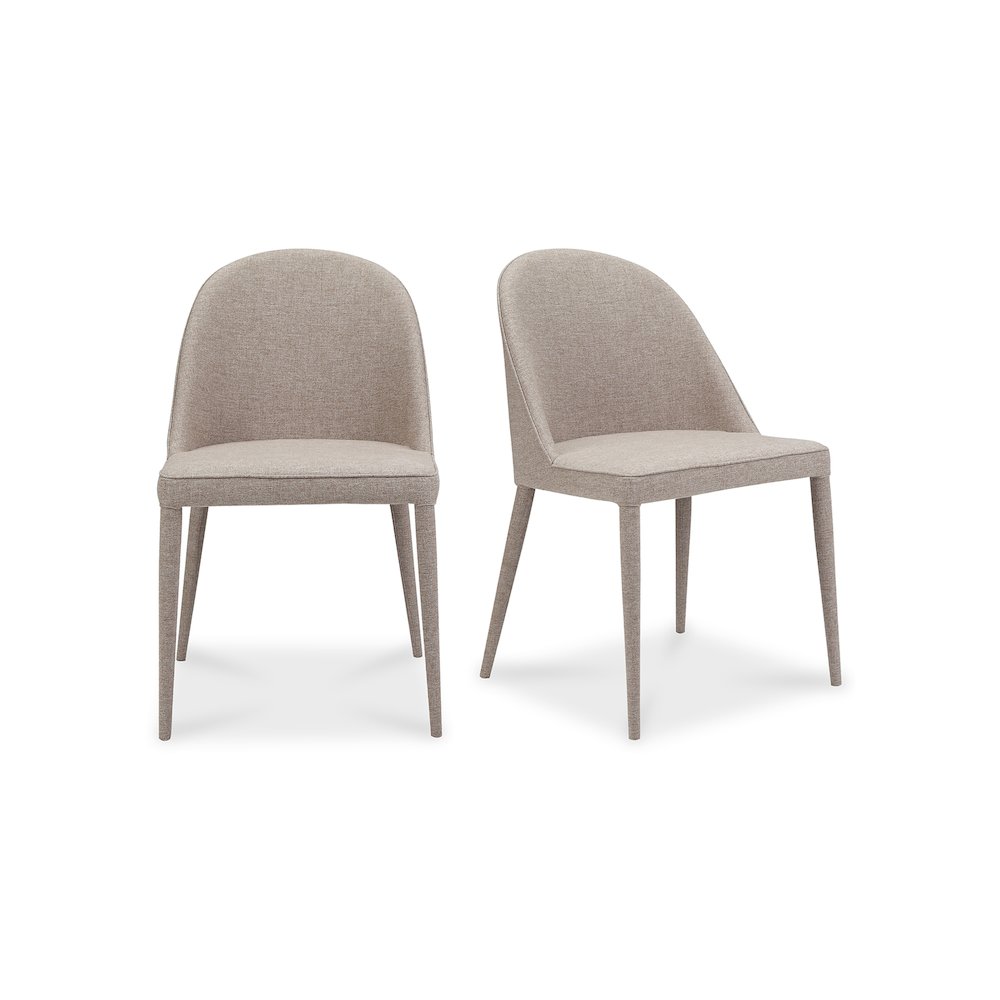 Burton Fabric Dining Chair Light Grey – Set Of Two