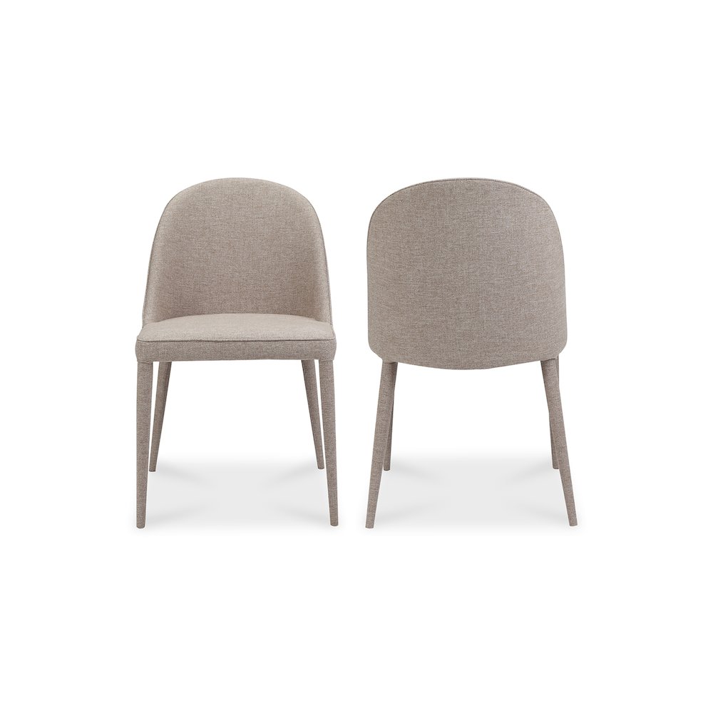 Burton Fabric Dining Chair Light Grey – Set Of Two