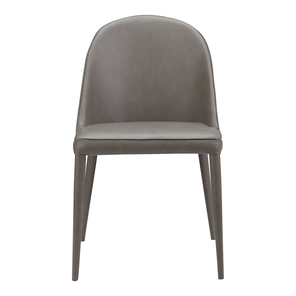 Burton Dining Chair Grey Vegan Leather – Set Of Two