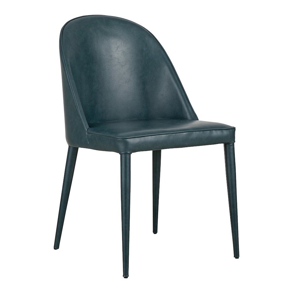 Burton Dining Chair Dark Teal Vegan Leather – Set Of Two