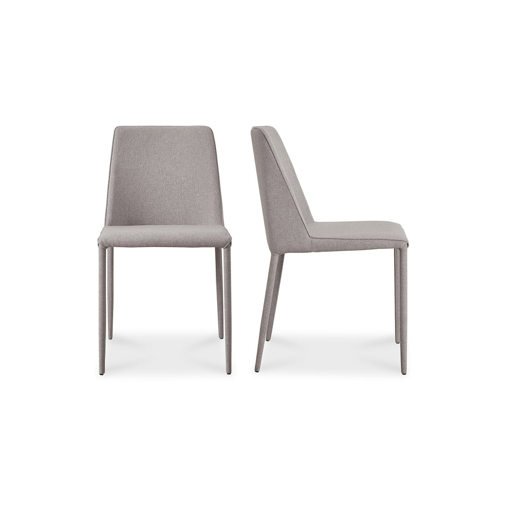 Nora Fabric Dining Chair Light Grey – Set Of Two
