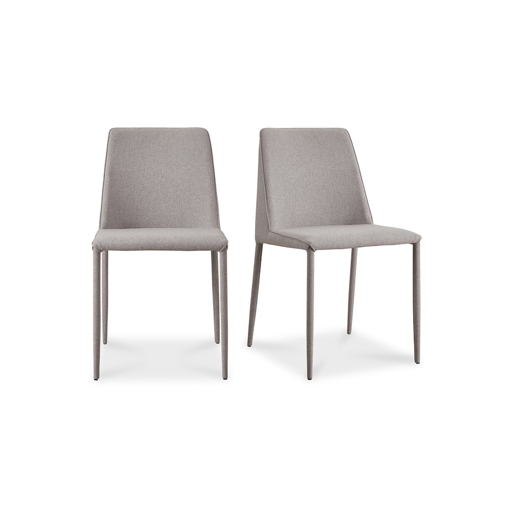 Nora Fabric Dining Chair Light Grey – Set Of Two