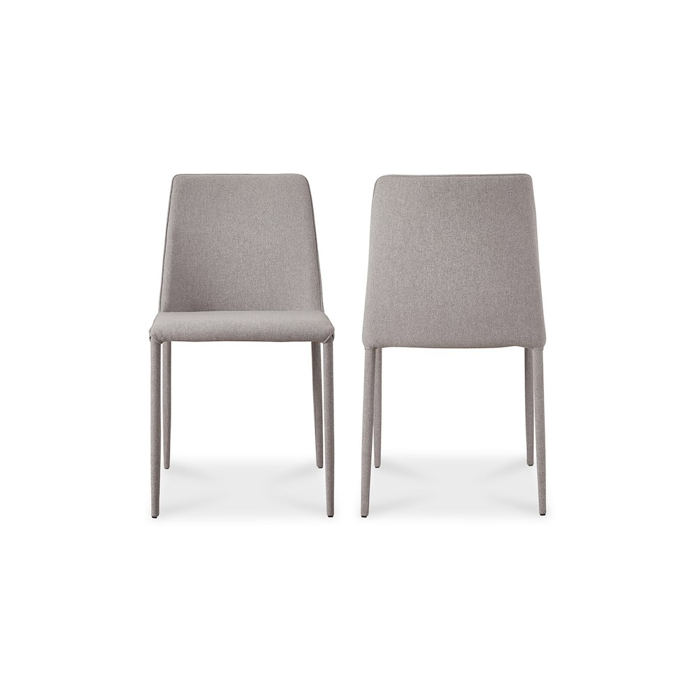 Nora Fabric Dining Chair Light Grey – Set Of Two
