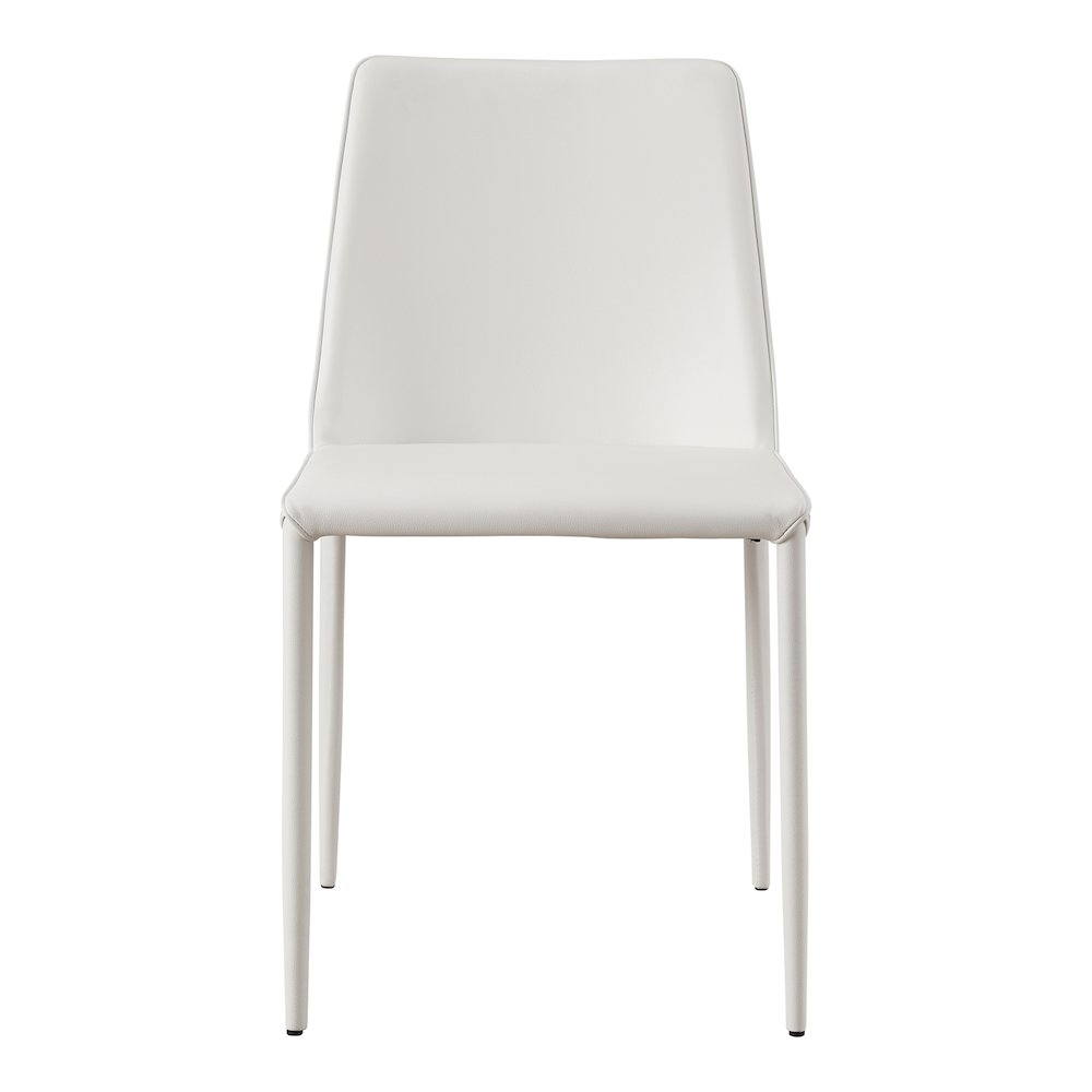 Nora Dining Chair White Vegan Leather – Set Of Two