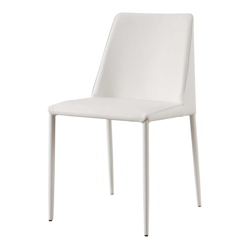 Nora Dining Chair White Vegan Leather – Set Of Two