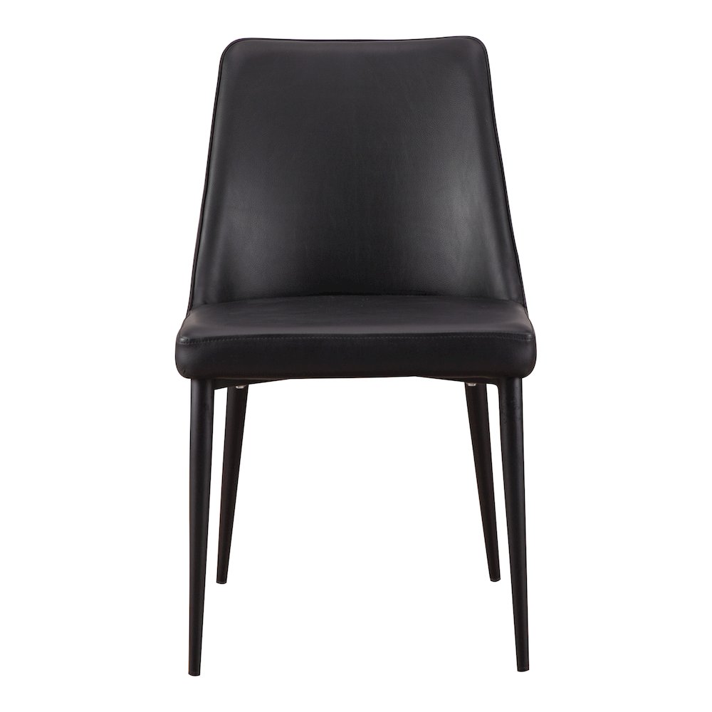 Lula Dining Chair Black Vegan Leather – Set Of Two