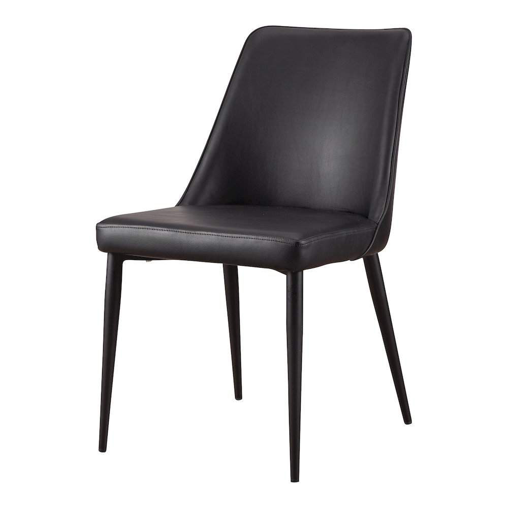 Lula Dining Chair Black Vegan Leather – Set Of Two