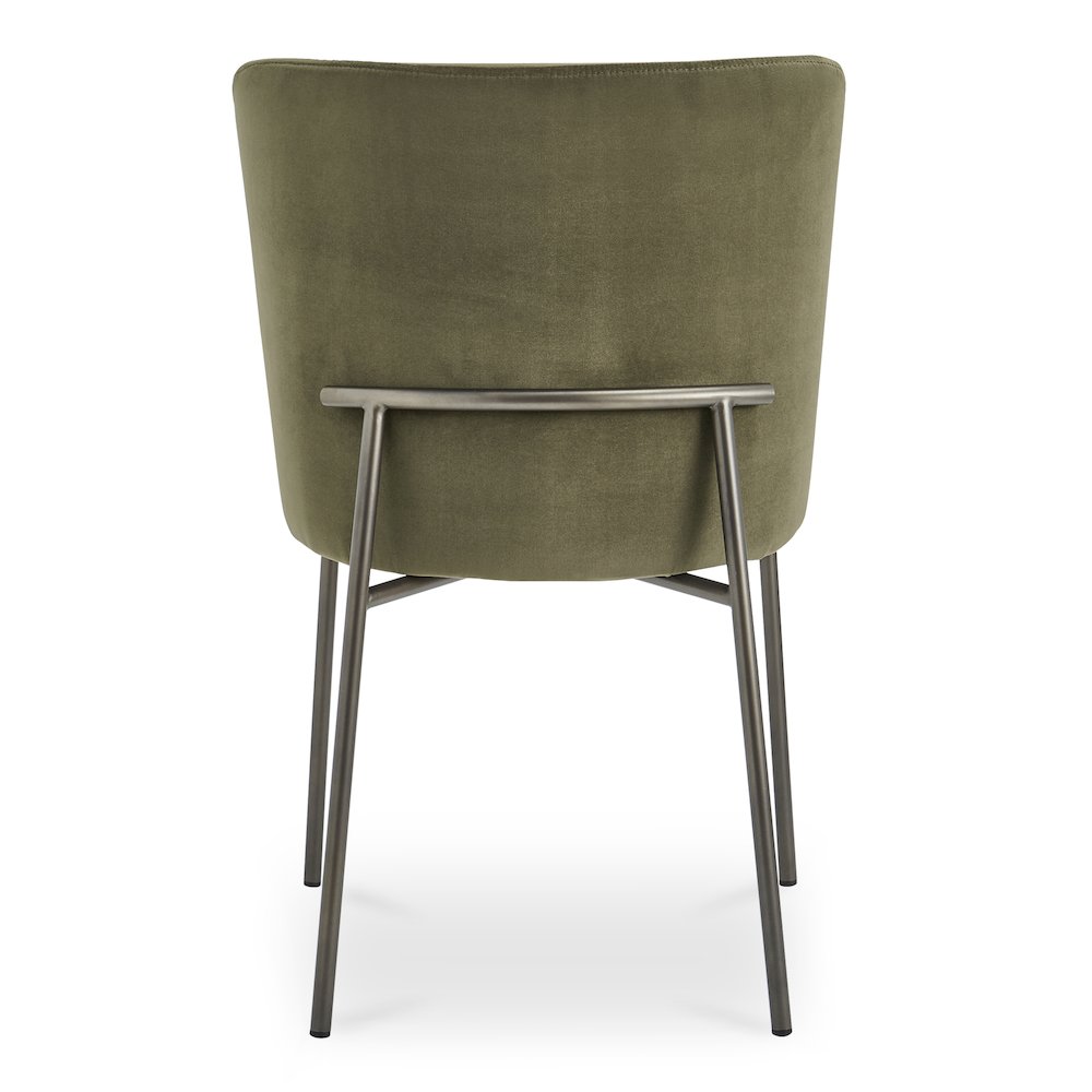 Early Dining Chair Faux Green Mohair-Set Of Two