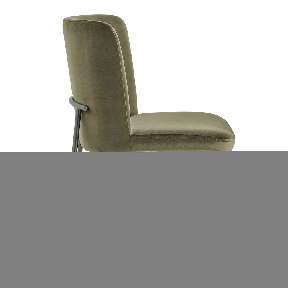 Early Dining Chair Faux Green Mohair-Set Of Two