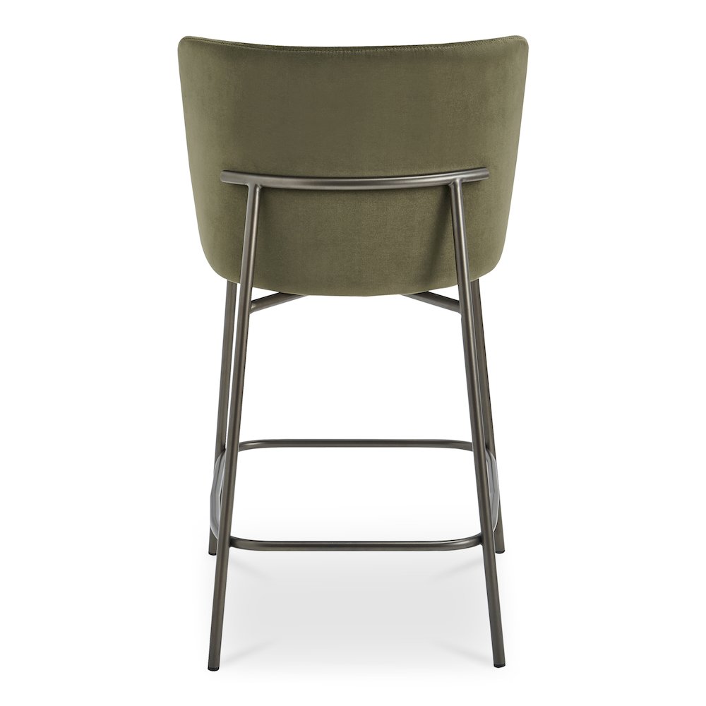 Early Counter Stool Faux Green Mohair