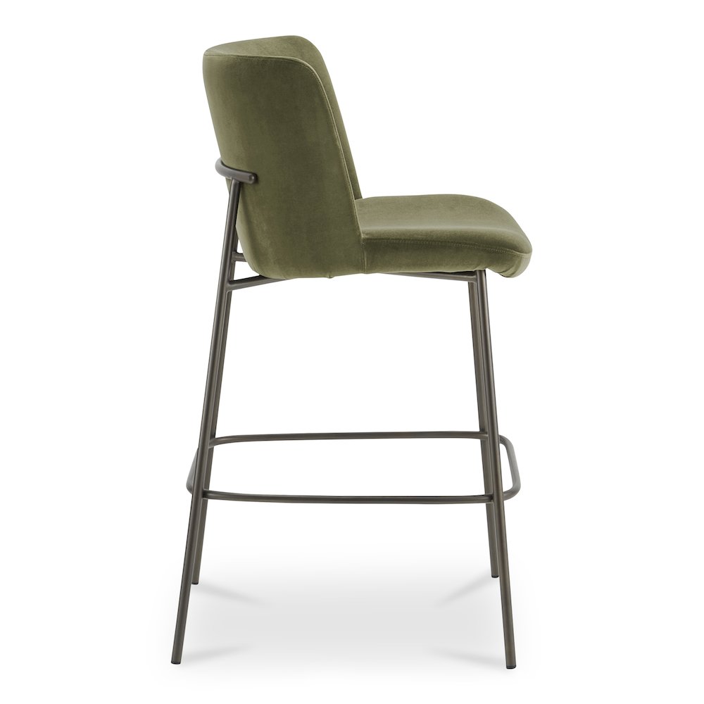 Early Bar Stool Faux Green Mohair