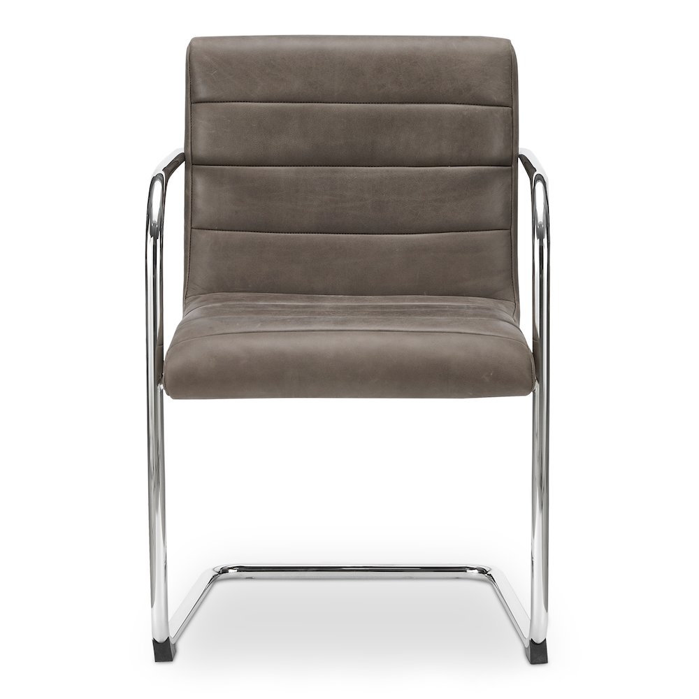 Pedro Dining Chair Dark Brown Leather Set of Two