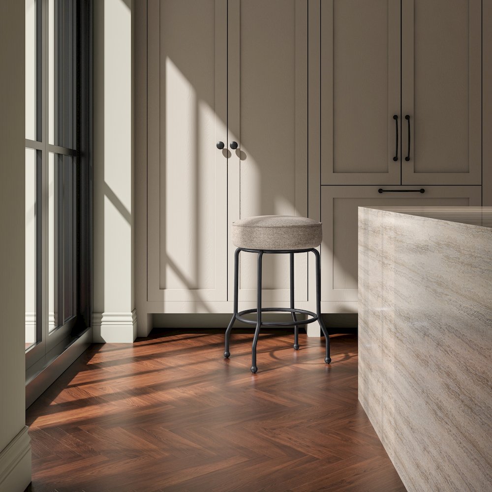 Kelsey Swivel Counter Stool Light Brown