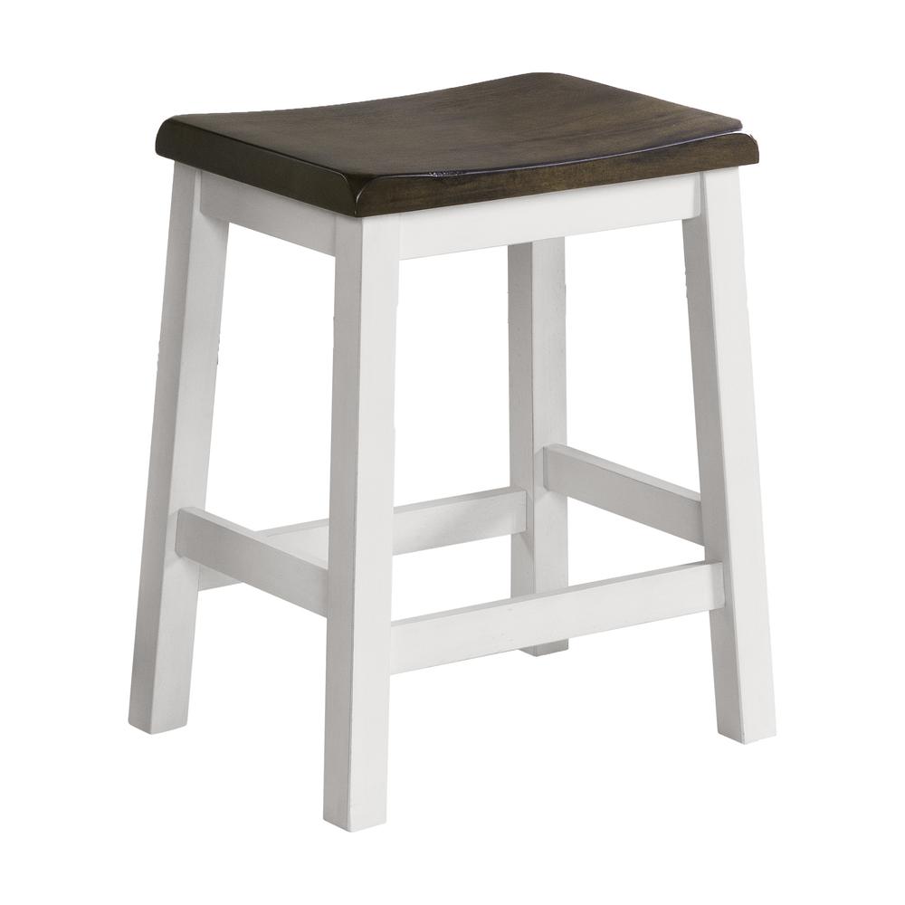 24″ Backless Barstool in Gray & White