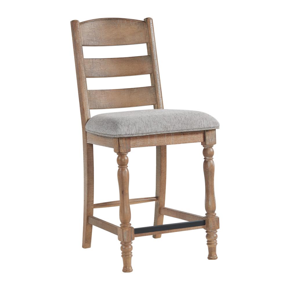 Highland 24″ Ladder Back Barstool w/Cushion Seat (Set of 2)