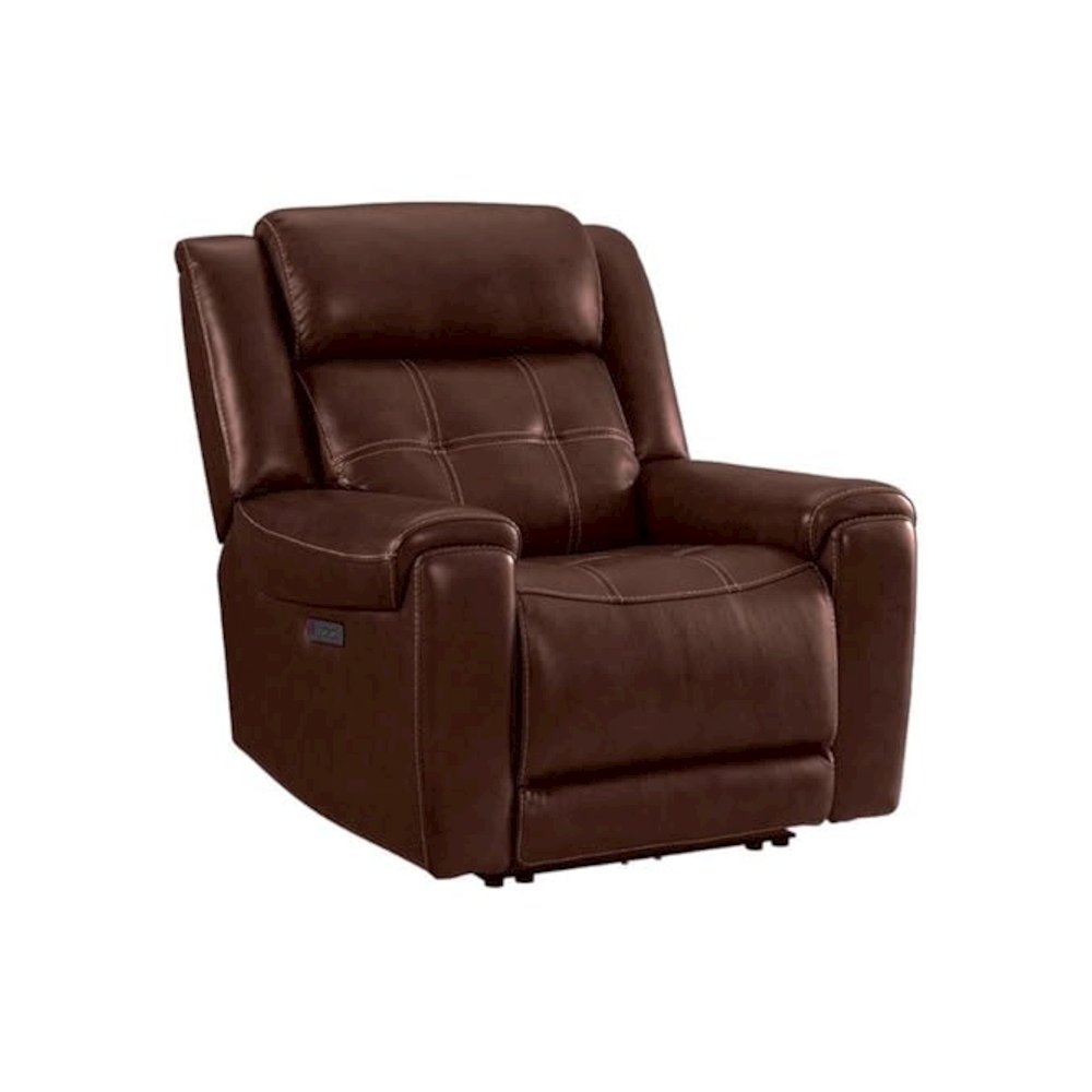 Dual-Power Recliner in Baron Redwood Leather