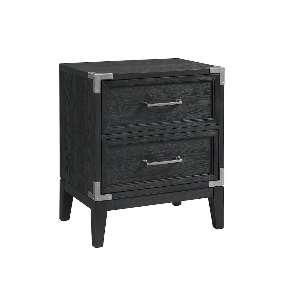 Laguna 2-Drawer Oak Veneer Nightstand