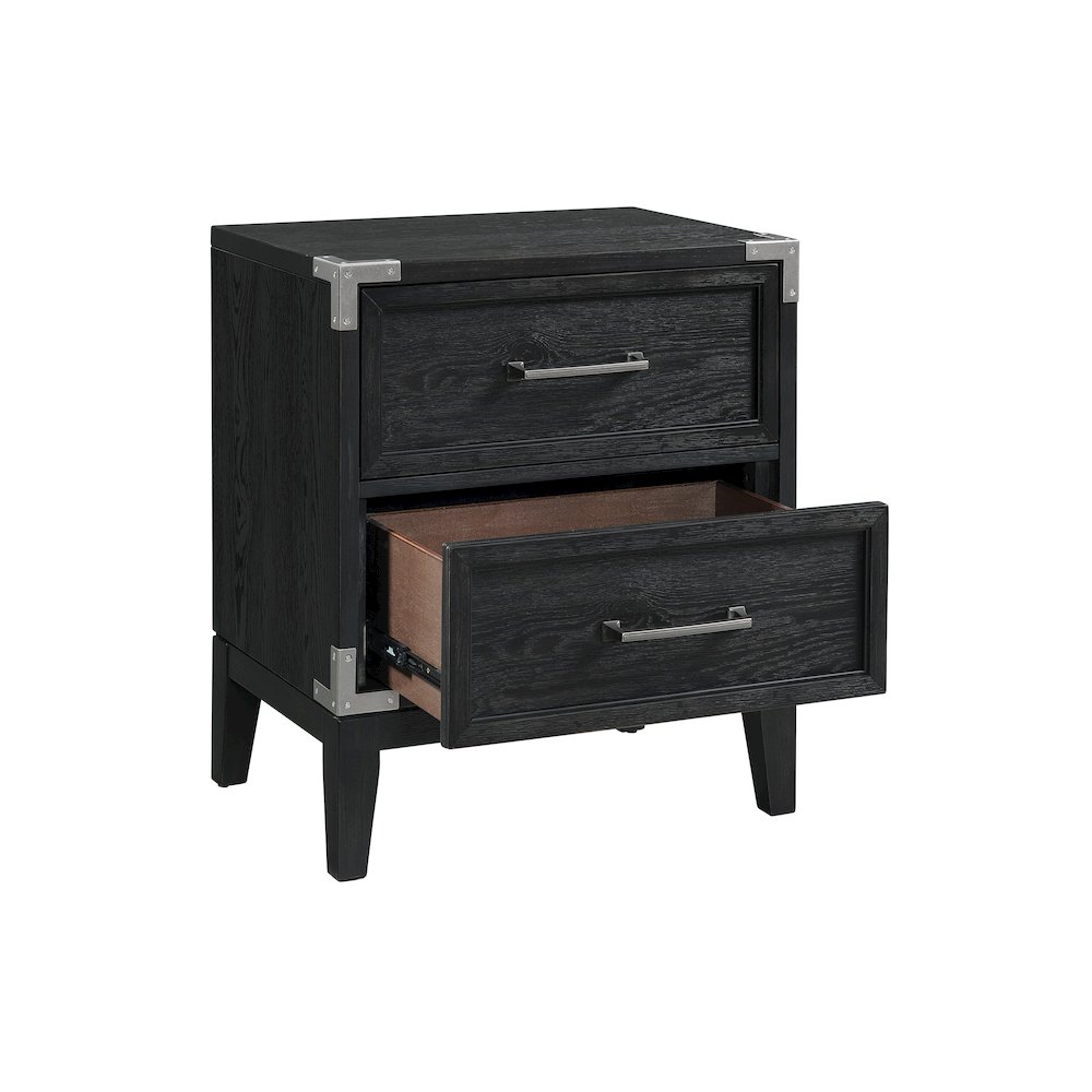 Laguna 2-Drawer Oak Veneer Nightstand