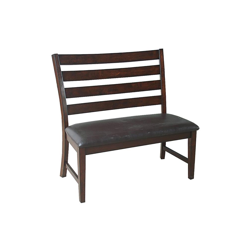 Kona 24″ Ladder Back Bench w/PU Seat