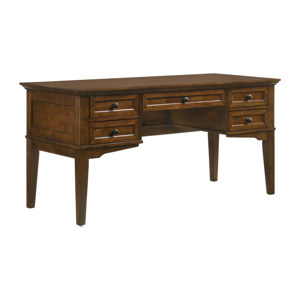 62″ Half Ped Exec Desk in Tuscan
