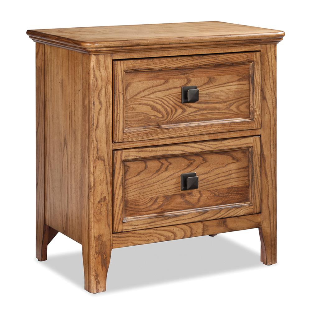Nightstand 2 Drawer in Brushed Ash