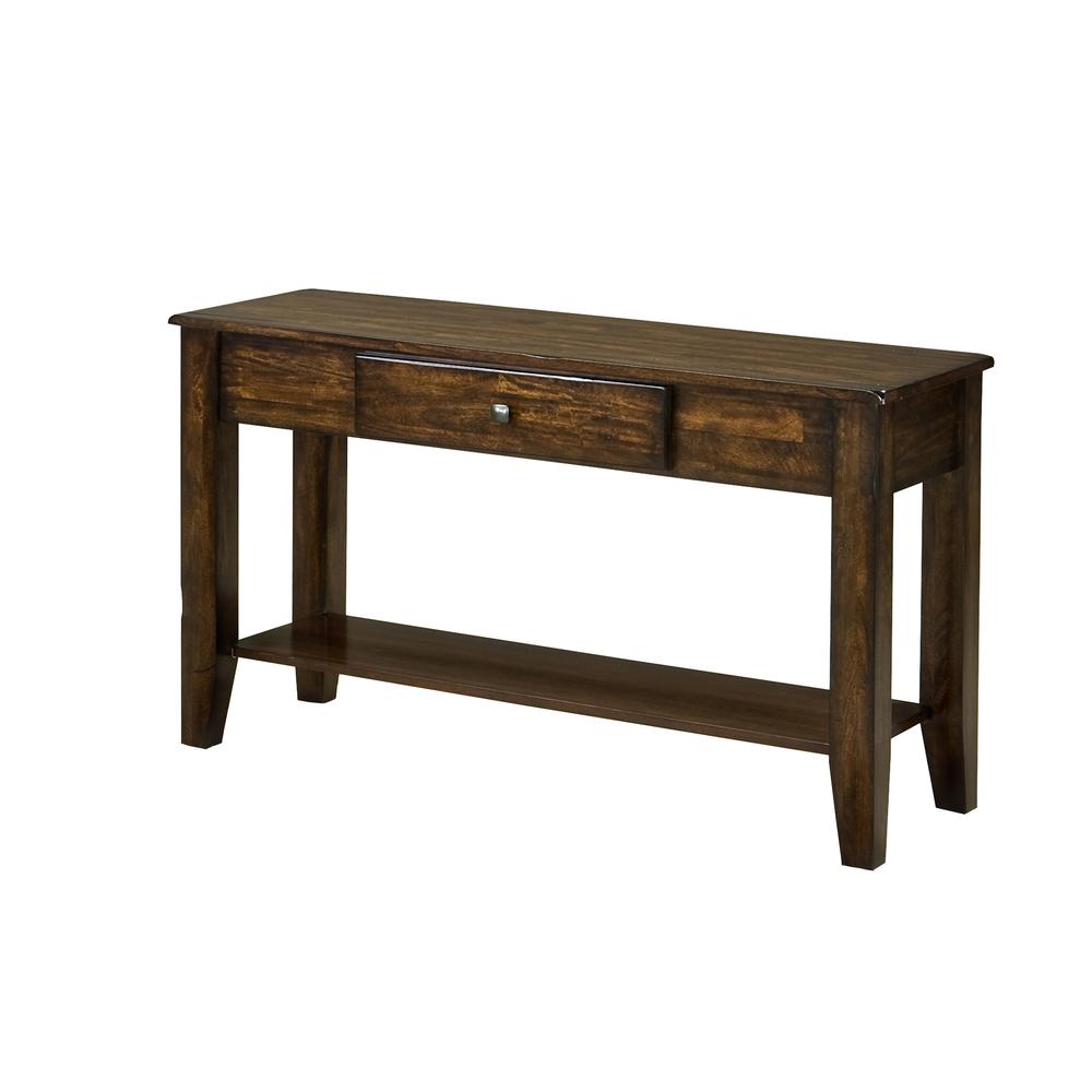 49″ x 18″ Sofa Table w/Shelf in Raisin