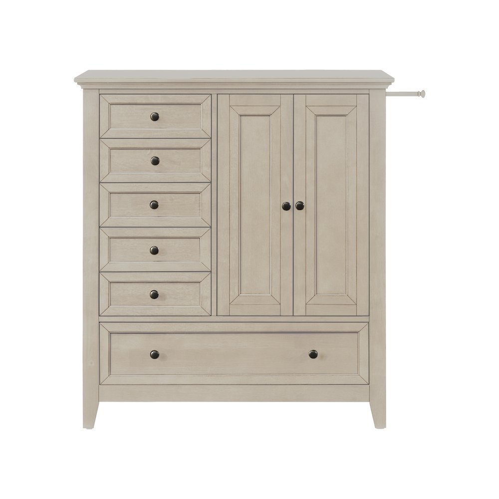 San Mateo Youth 6-Drawer Rubberwood Chifferobe