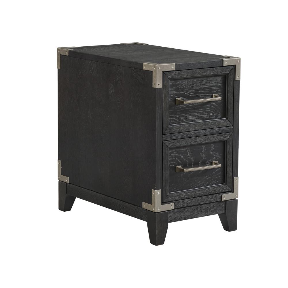 24×14 Chairside Table in Weathered Steel